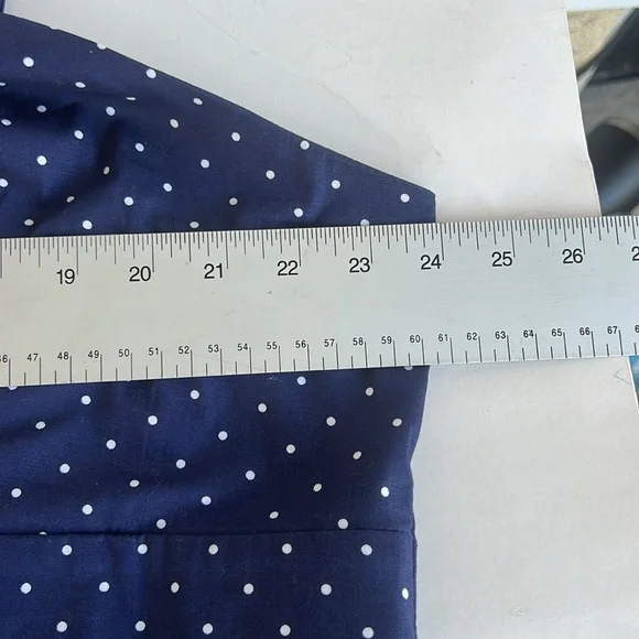 Torrid Polka Dot Dress Size 24 Pinup Rockabilly Sailor Vintage Navy Blue White - Picture 9 of 9